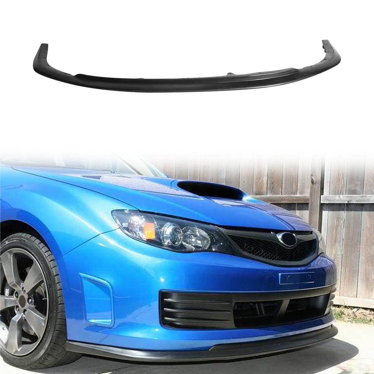 2008-2010 Subaru Impreza CS style Unpainted Black Front Bumper Lip PU