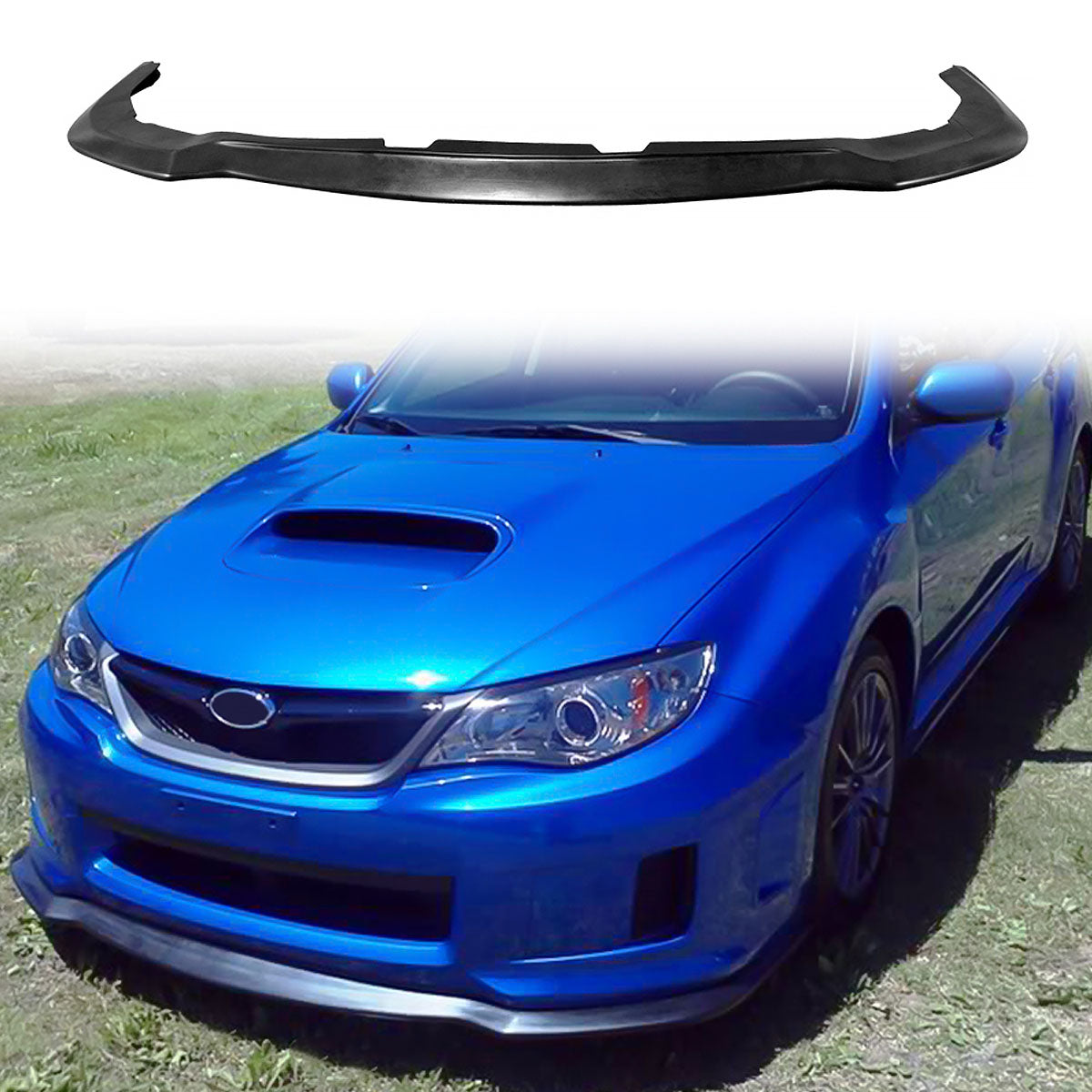 2011-2014 Subaru Impreza WRX STI HD Style Black Front Bumper Lip PU