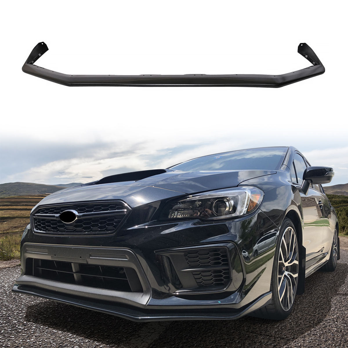 2015-2017 Subaru WRX STI V-Limited Style Front Bumper Lip Spoiler PP