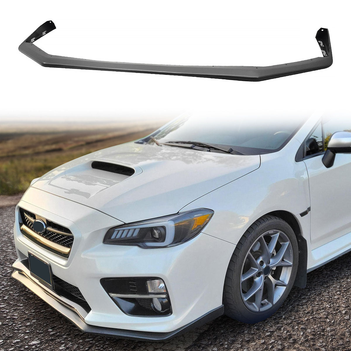 2015-2017 Subaru WRX STI V-Limited Style Front Bumper Lip Spoiler PP