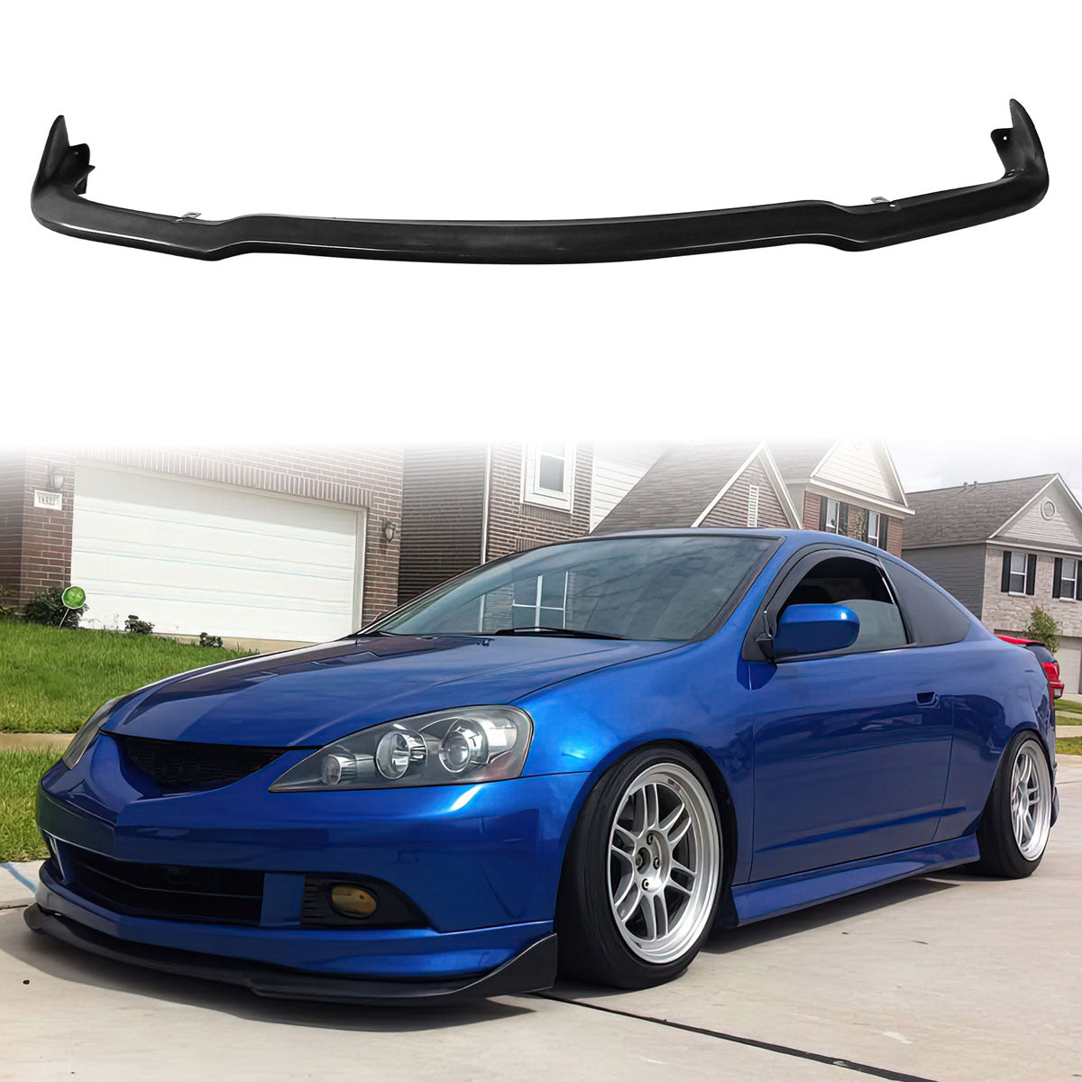 Universal CS2 Style PU Front Bumper Lip Lower Spoiler Unpainted