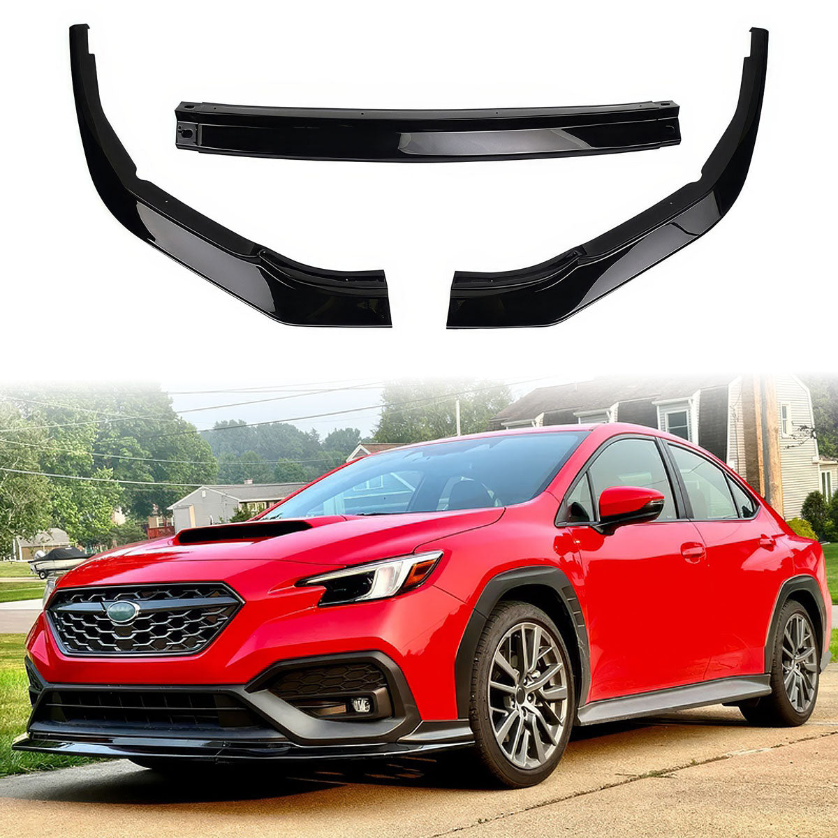 2022-2025 Subaru WRX IKON Style Front Bumper Lip PP 3PCS