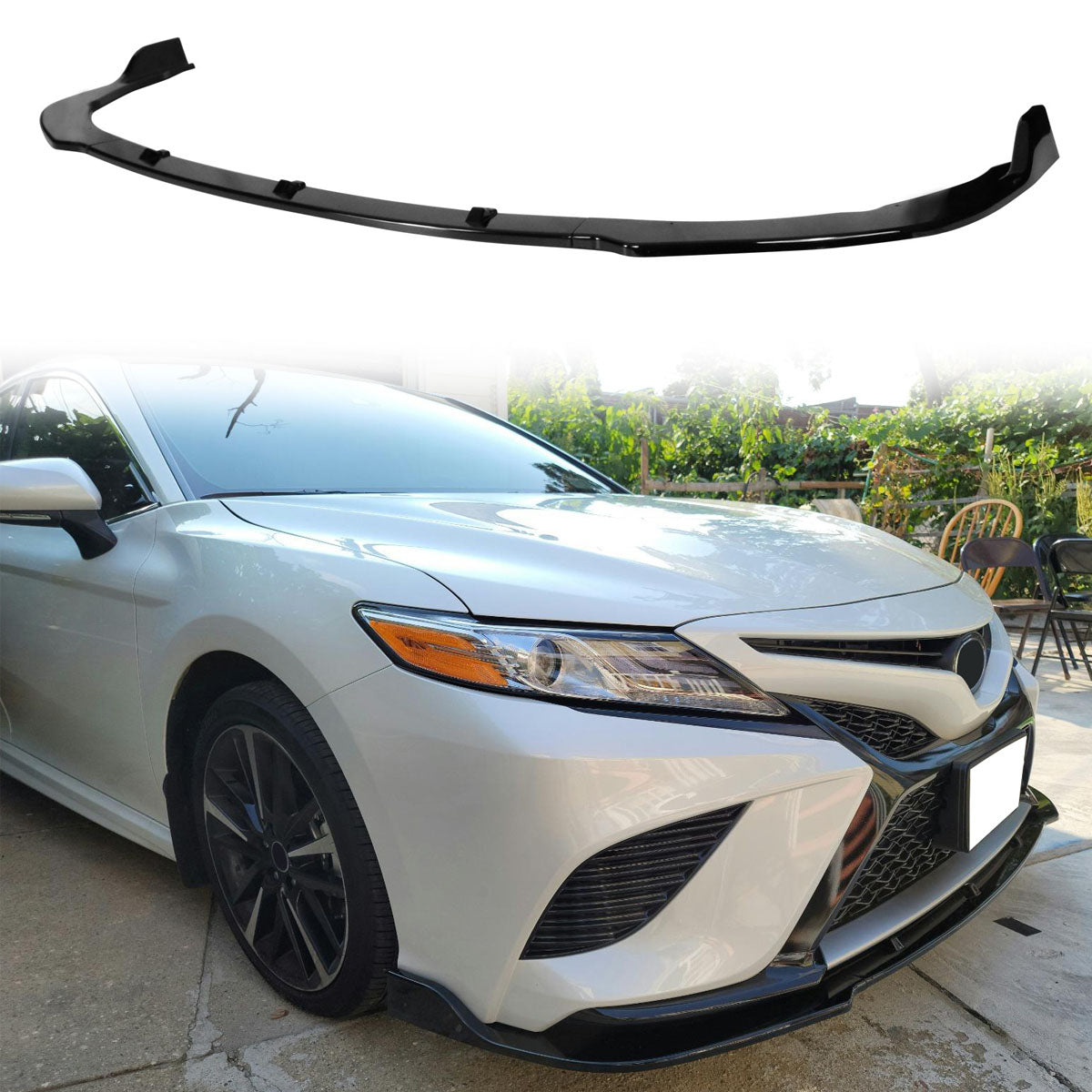 2018-2020 Toyota Camry SE Style 3PCS Front Bumper Lip PP