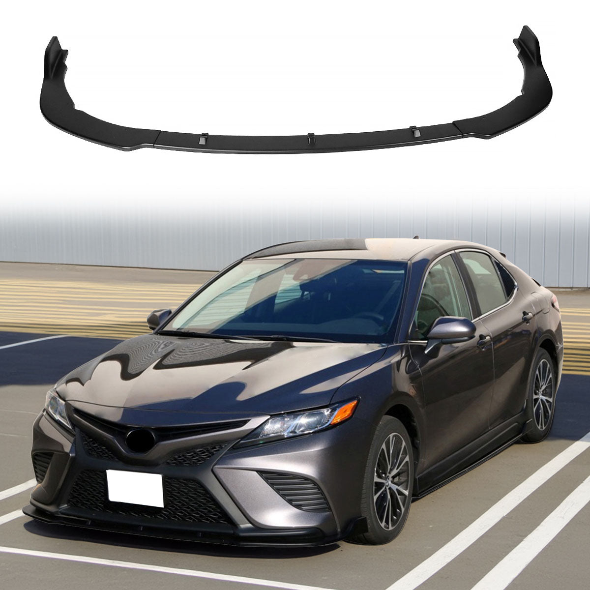2018-2020 Toyota Camry SE Style 3PCS Front Bumper Lip PP