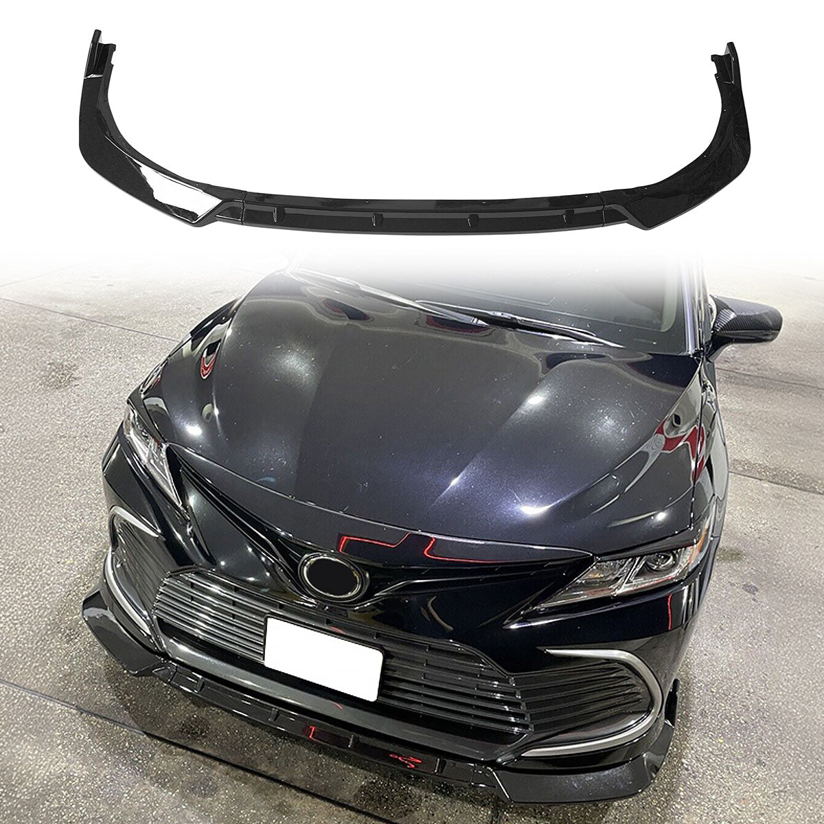 2021-2023 Toyota Camry LE Front Bumper Lip IKON Style PP 3PC