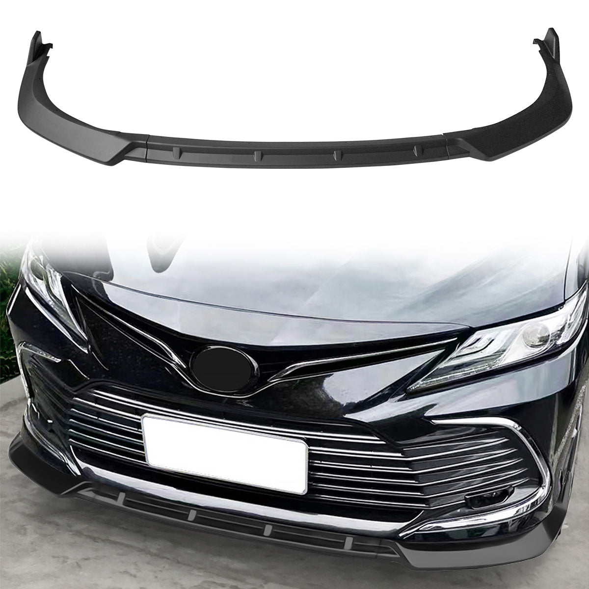 2021-2023 Toyota Camry LE Front Bumper Lip IKON Style PP 3PC