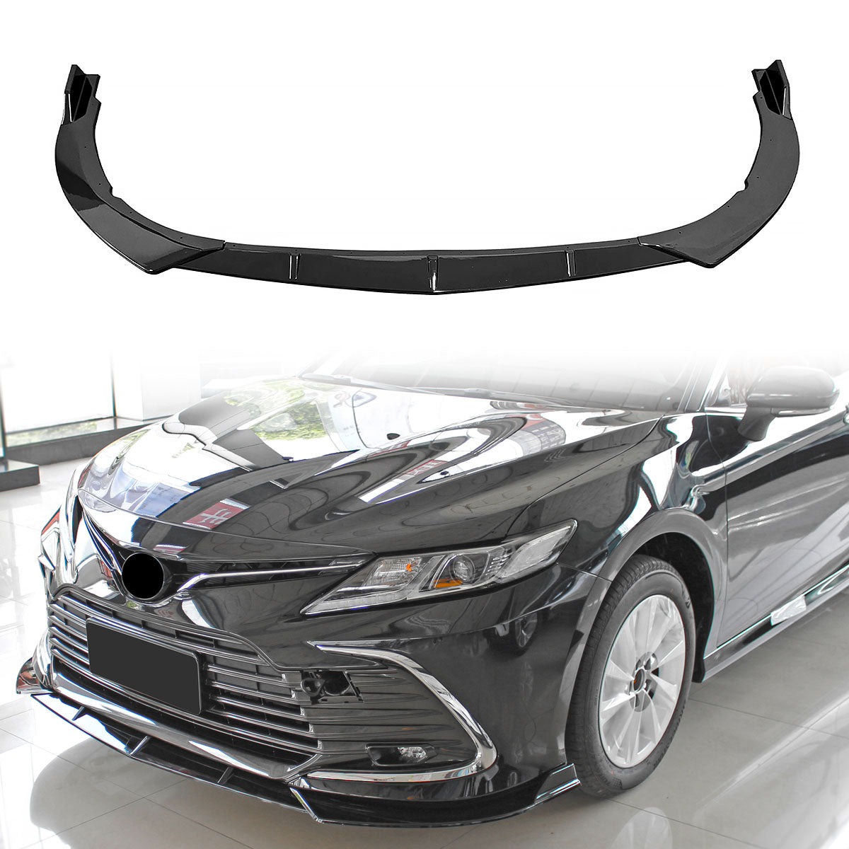 2021-2023 Toyota Camry LE IKON Style Front Bumper Lip Spoiler PP 3PC