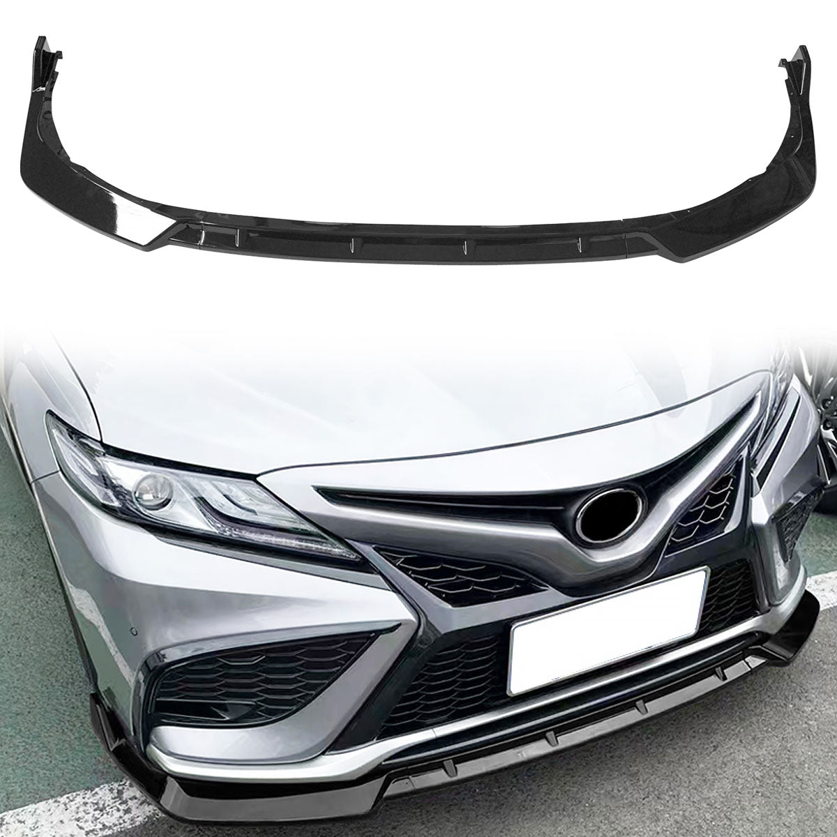2021-2023 Toyota Camry SE Front Bumper Lip IKON Style PP 3PC