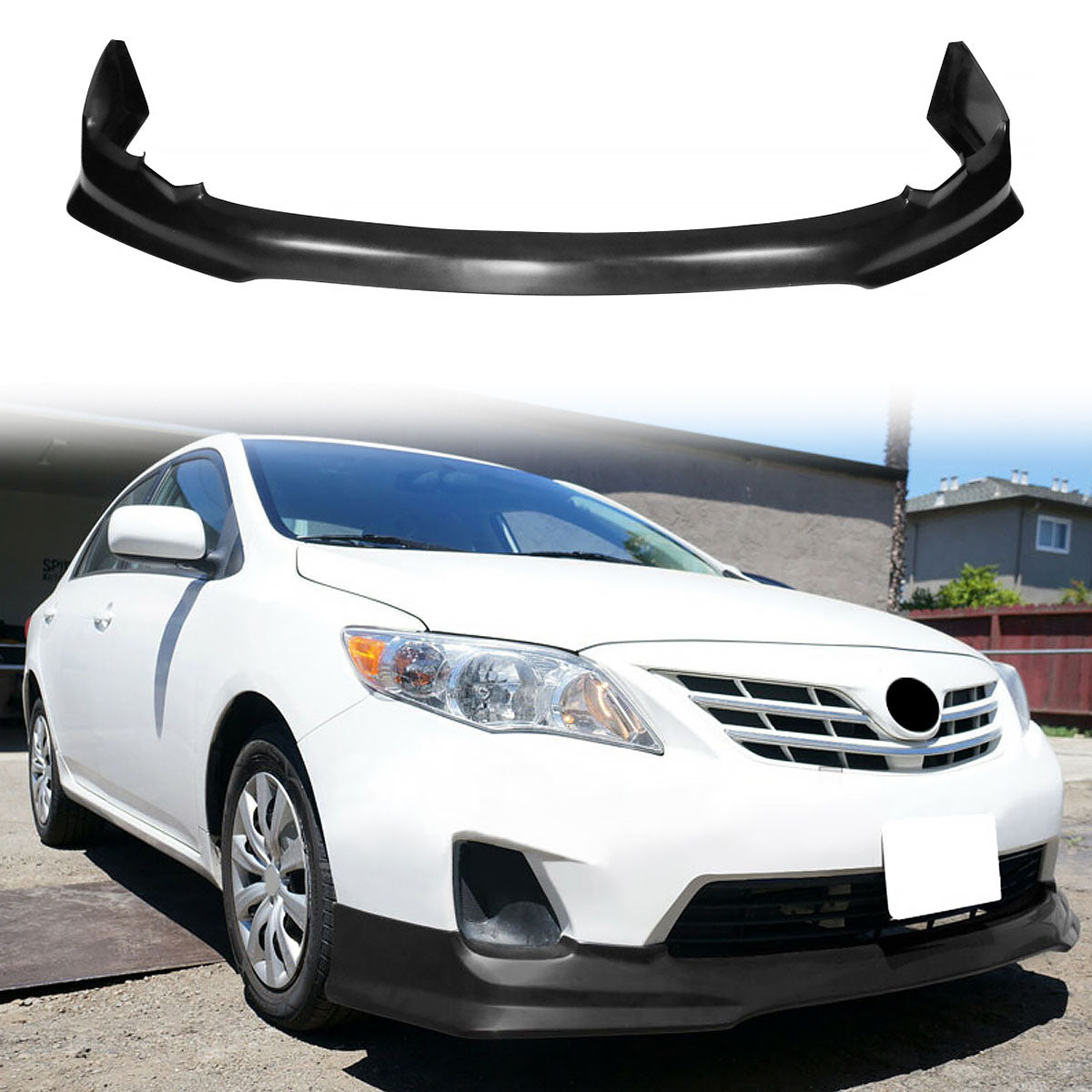 2011-2013 Toyota Corolla TR-D Style Unpainted Front Lip Splitter PU