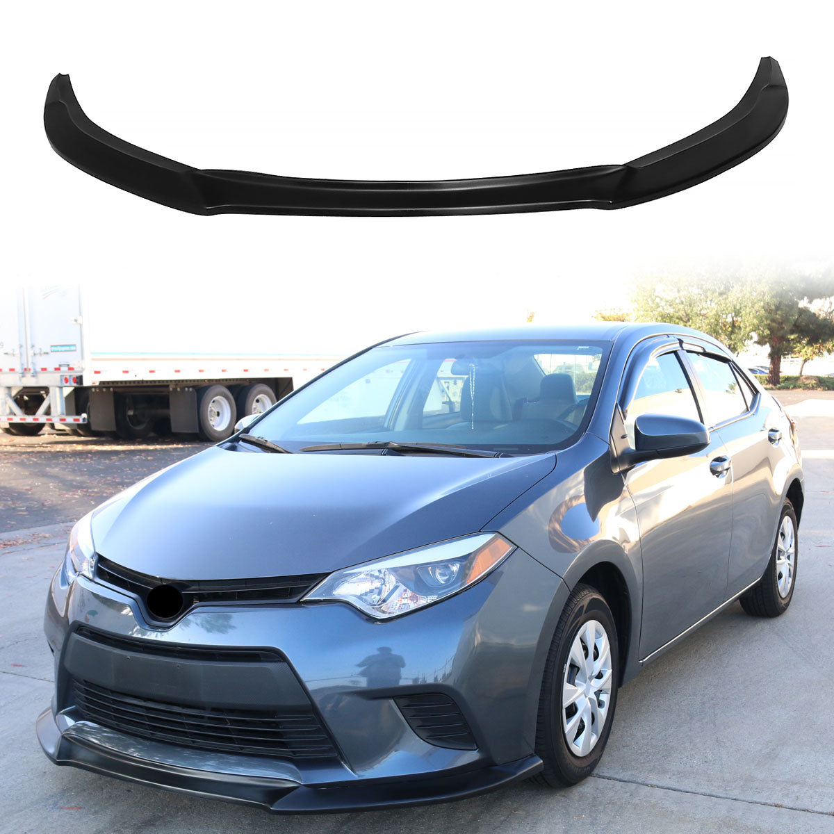 2014-2016 Corolla L-LE GT Style Front Bumper Lip Chin Spoiler PU