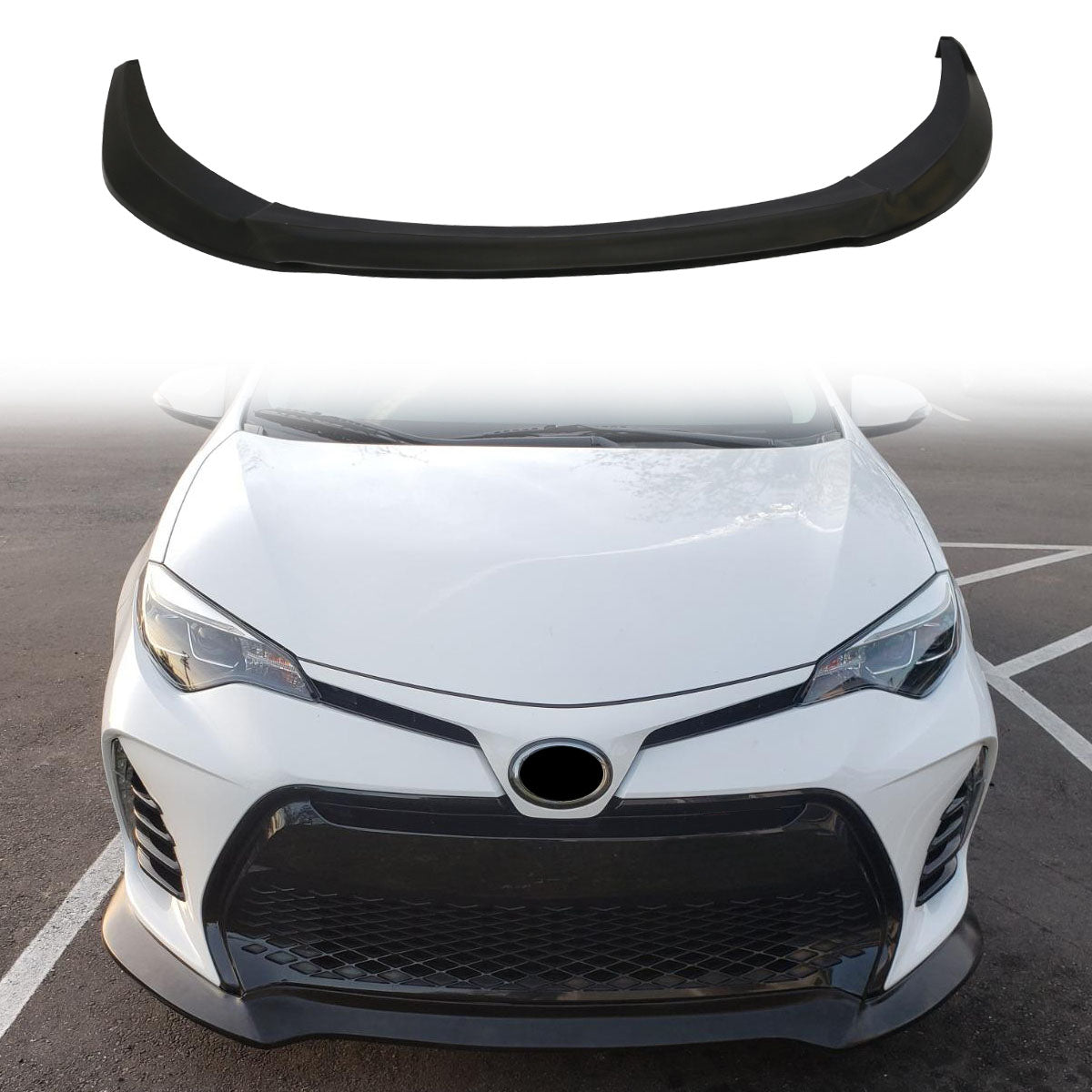 2017-2019 Toyota Corolla Front Bumper Lip Chin Spoiler PU