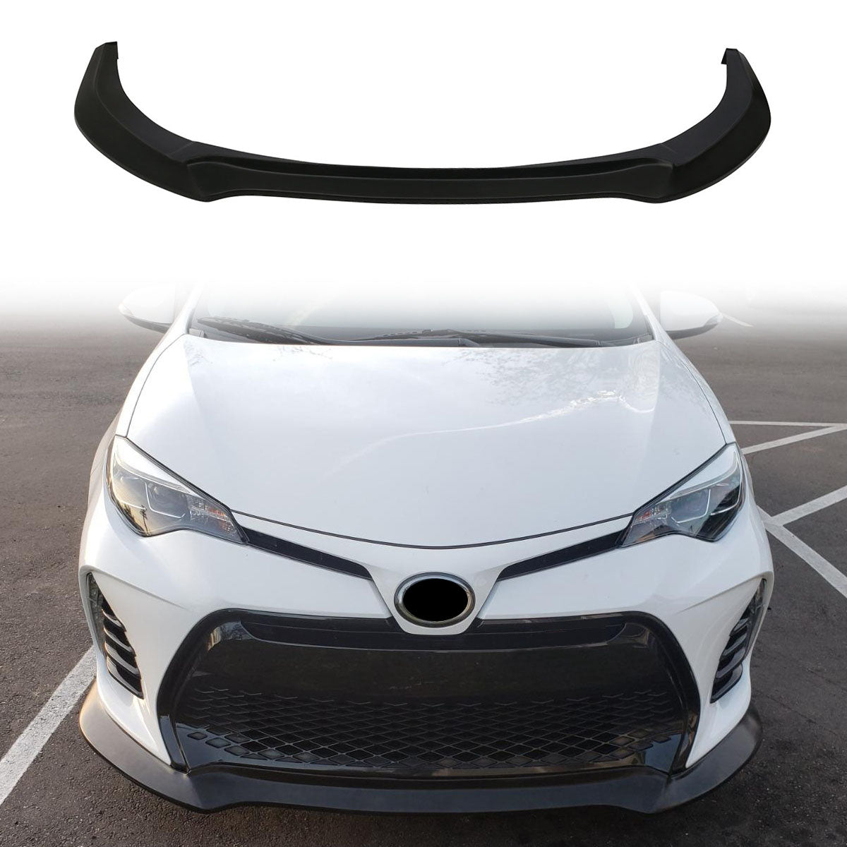 2017-2019 Toyota Corolla Front Bumper Lip Chin Spoiler PU
