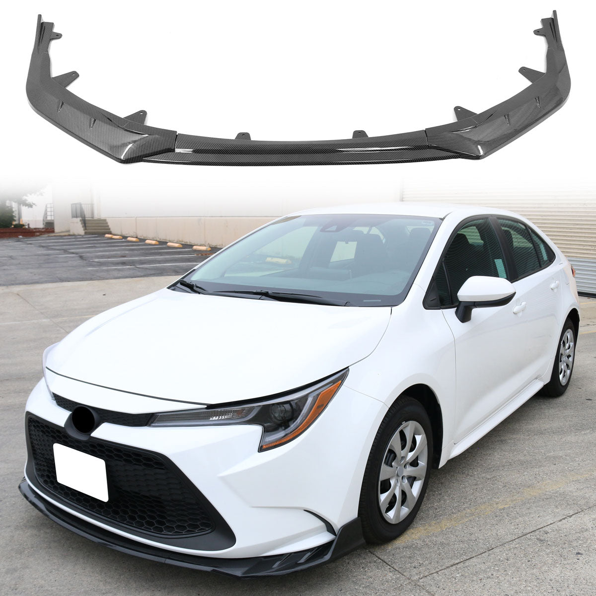 2020-2022 Toyota Corolla SE XSE 4Dr IKON Style Front Bumper Lip PP 3PC