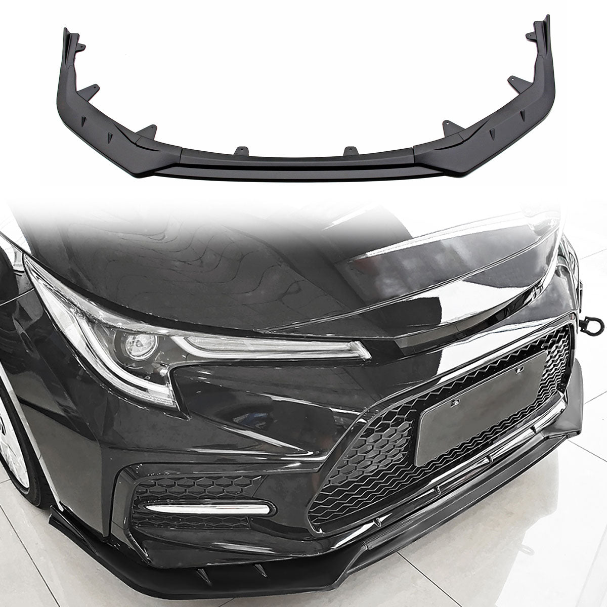 2020-2022 Toyota Corolla SE XSE 4Dr IKON Style Front Bumper Lip PP 3PC