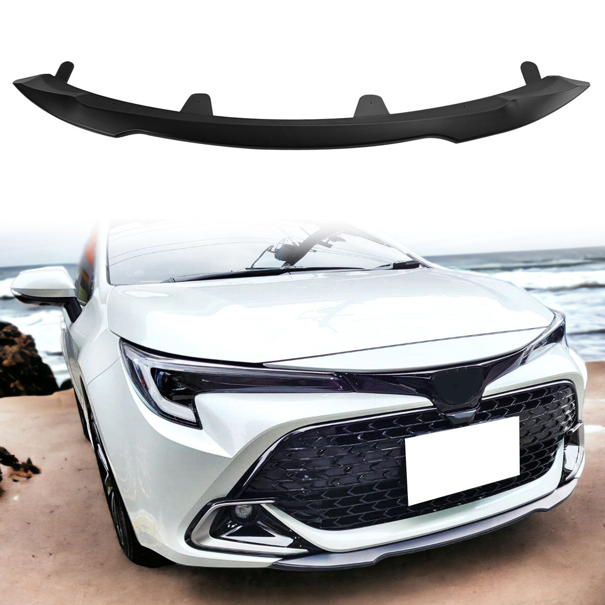 2022-2025 Toyota Corolla Auris 3rd 5-Door Matte Black Front Bumper Lip