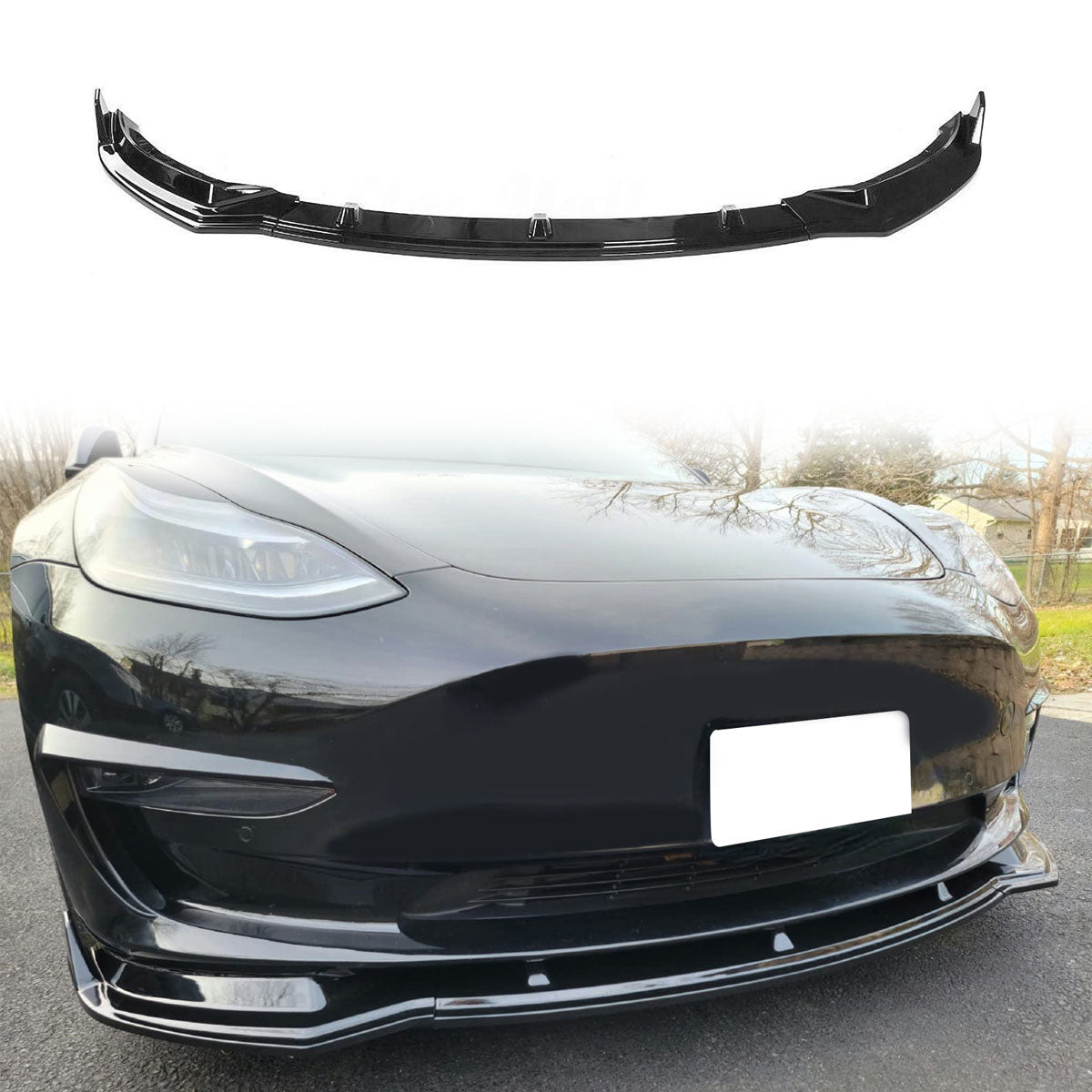 2017-2023 Tesla Model 3 IKON Style Front Bumper Lip PP