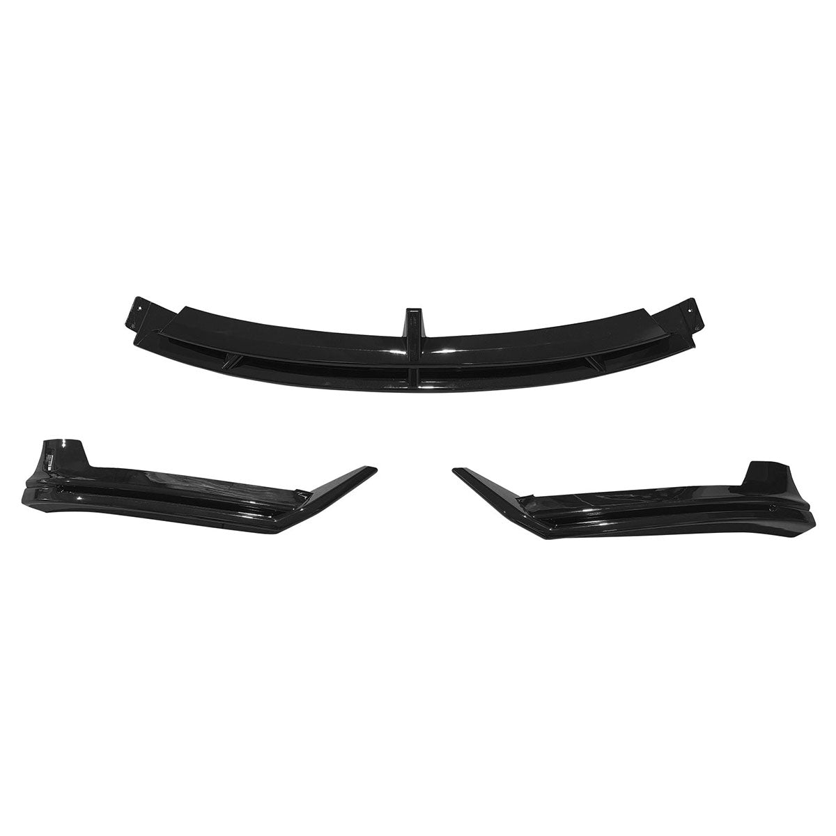 2024-2025 Tesla Model 3 IKON2 Style Front Bumper Lip Gloss Black PP