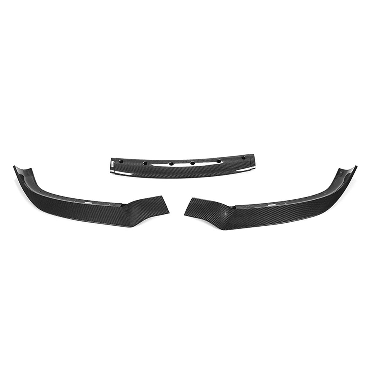 2017-2021 Tesla Model S Track Pack Carbon Fiber 3PC Front Bumper Lip