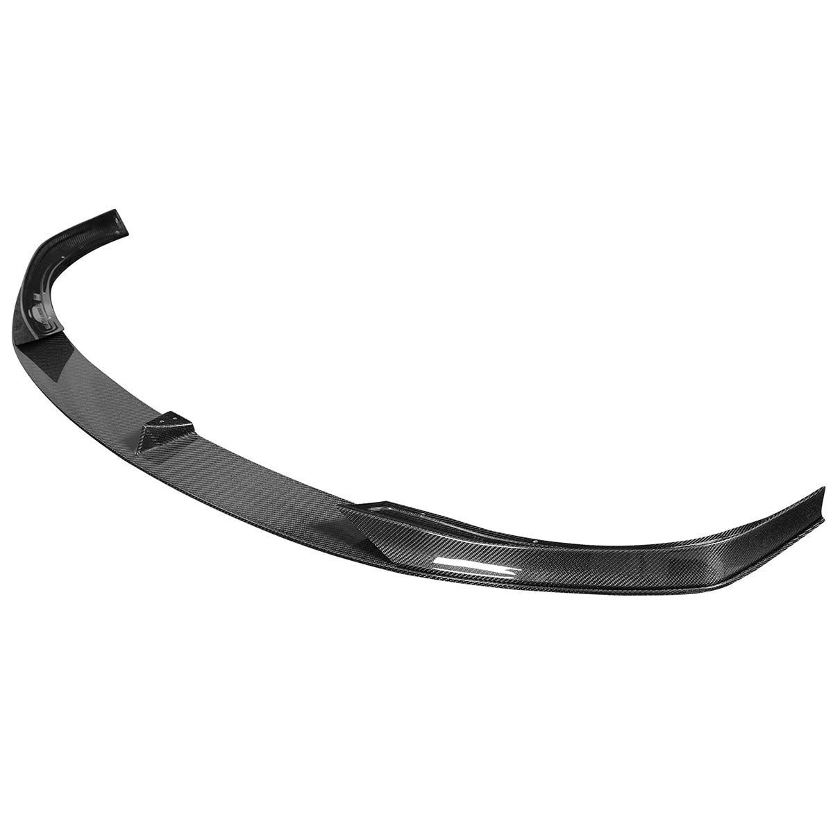 2021-2025 Tesla Model S Gloss Black V Front Bumper Lip Carbon Fiber