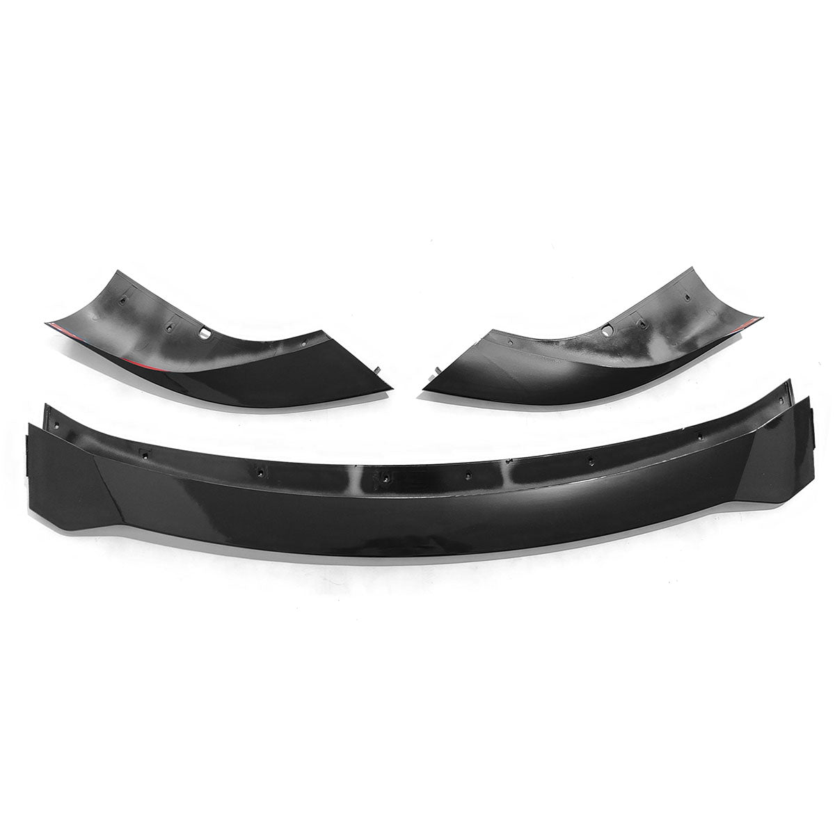 2021-2025 Tesla Model S Track Pack Style Front Bumper Lip Gloss Black