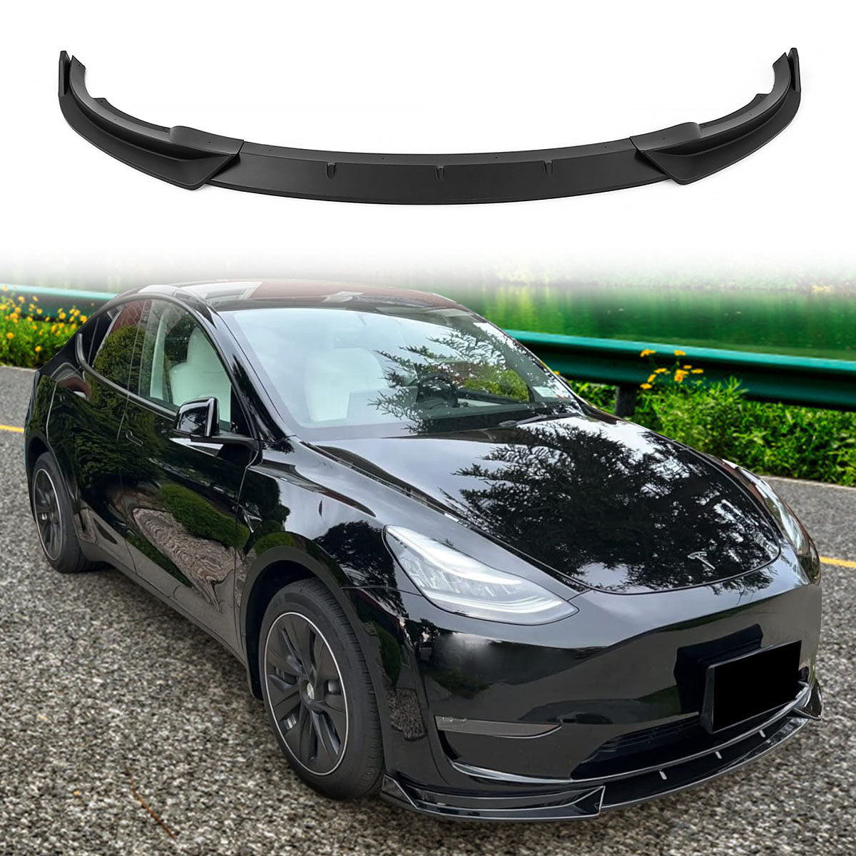 2020-2023 Tesla Y IKON Style Front Bumper Lip PP 3PC