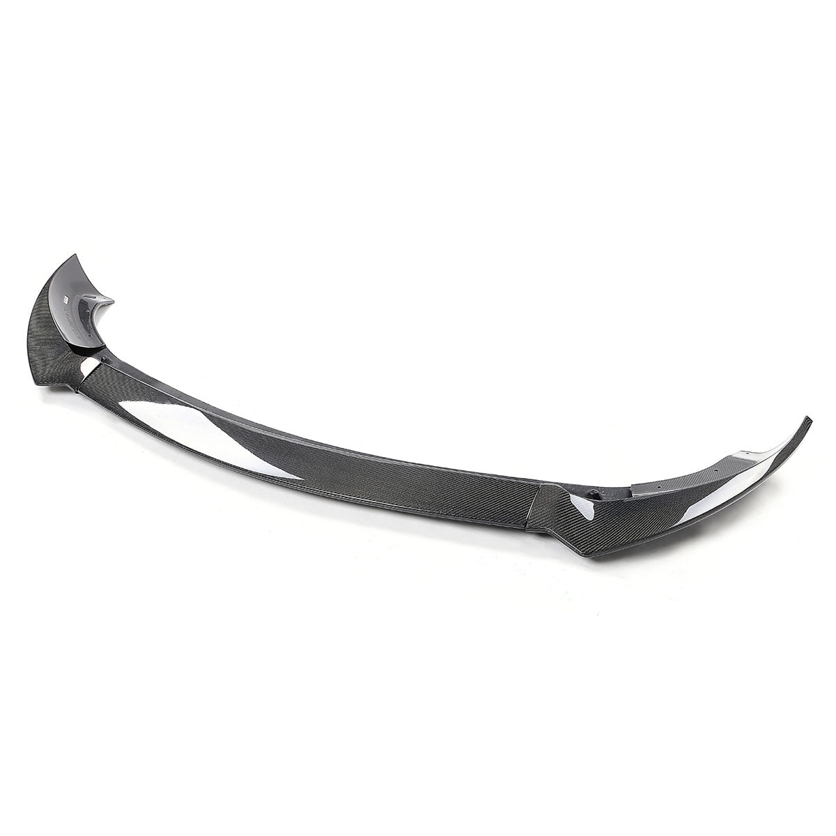2020-2024 Tesla Y Track Pack Gloss Black Front Bumper Lip Carbon Print