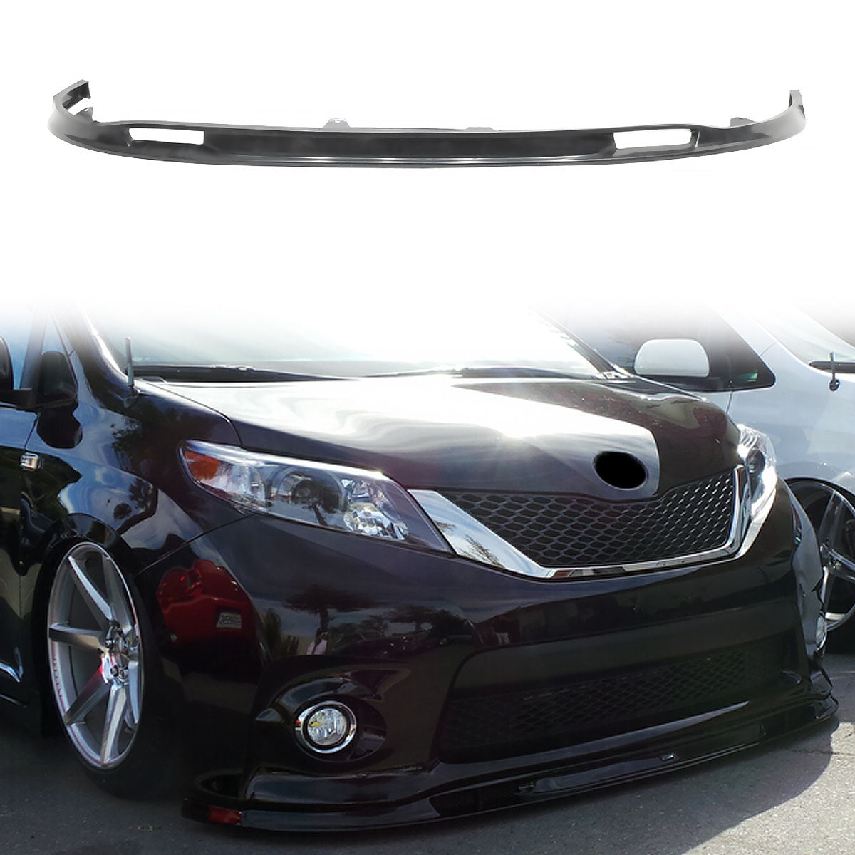 2011-2016 Toyota Sienna XL30 SE SK Style Unpainted Front Bumper Lip PU