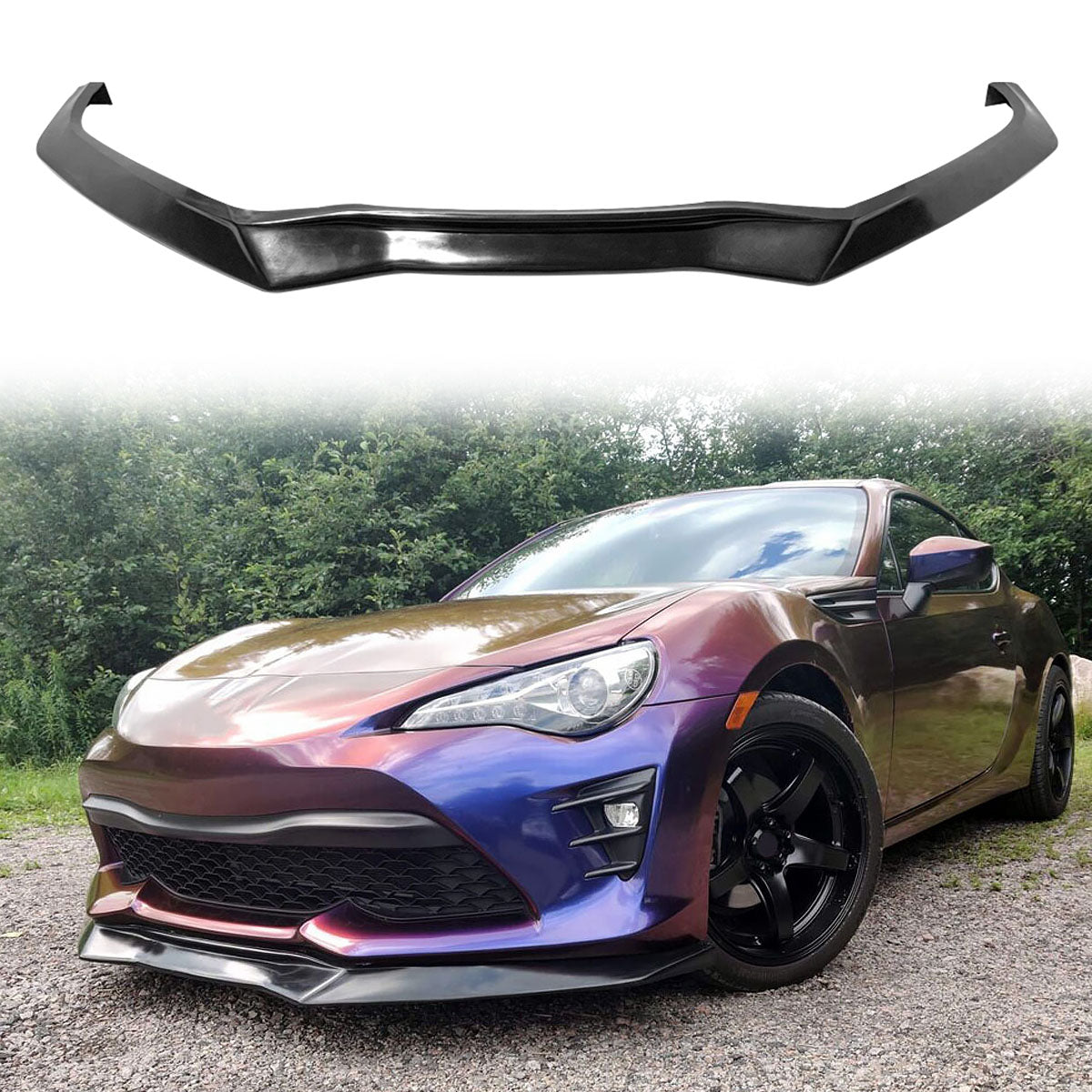 2017-2020 Toyota 86 GTS Style PU Front Bumper Bottom Spoiler Unpainted