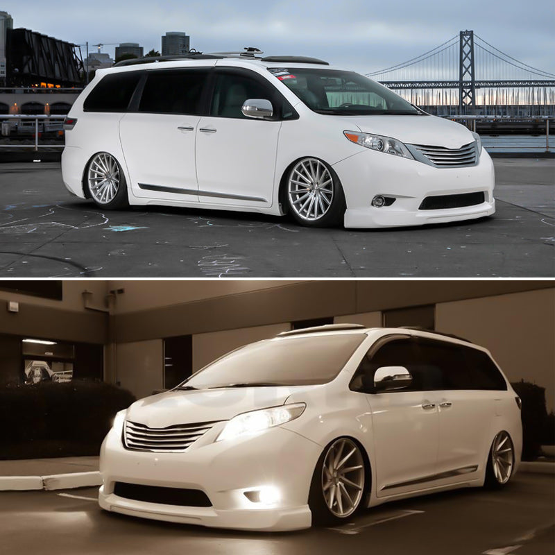 2011-2017 Toyota Sienna CK Style Front Bumper Lip Spoiler PU