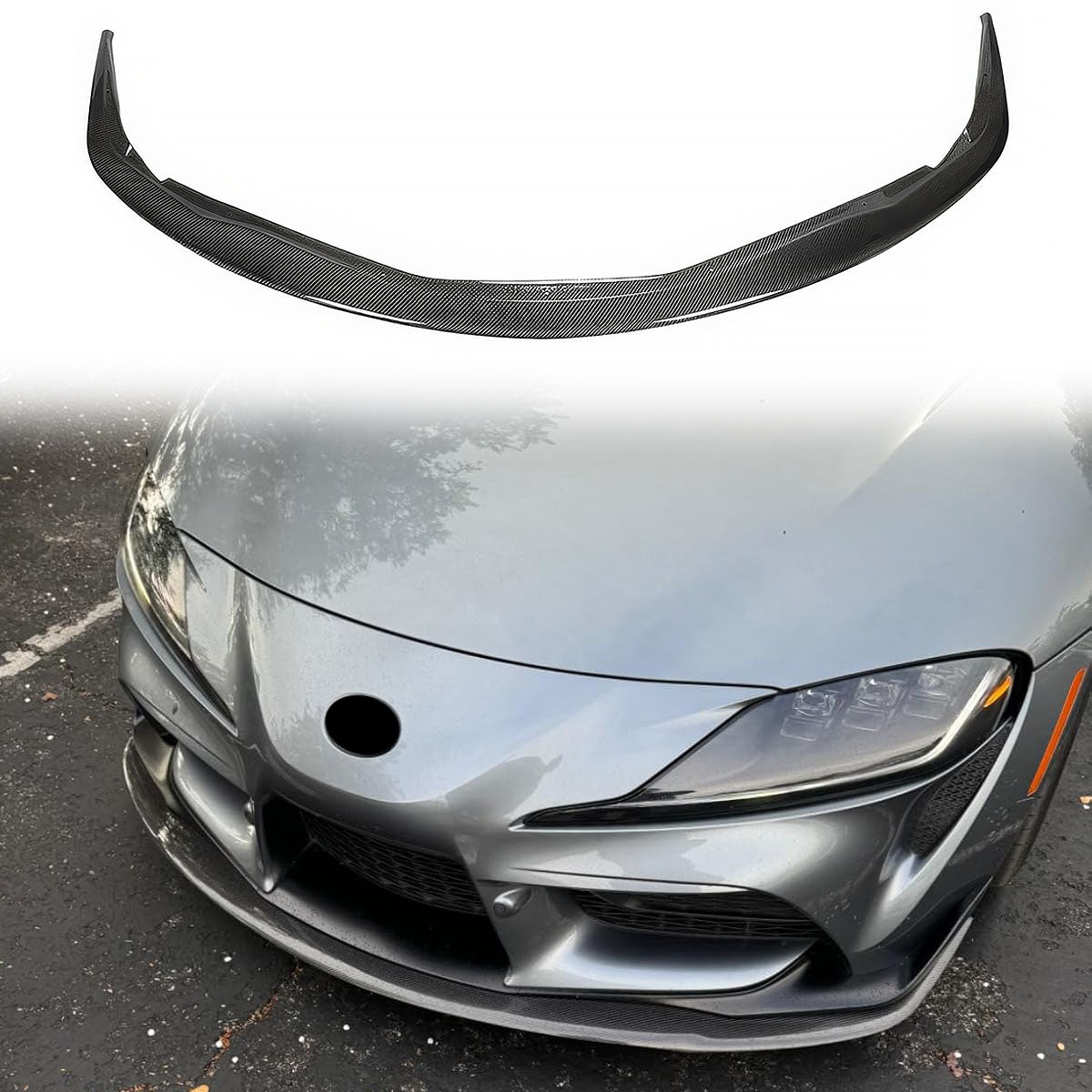 2020-2025 Toyota GR Supra A90 IKON Front Bumper Lip Gloss Carbon Fiber