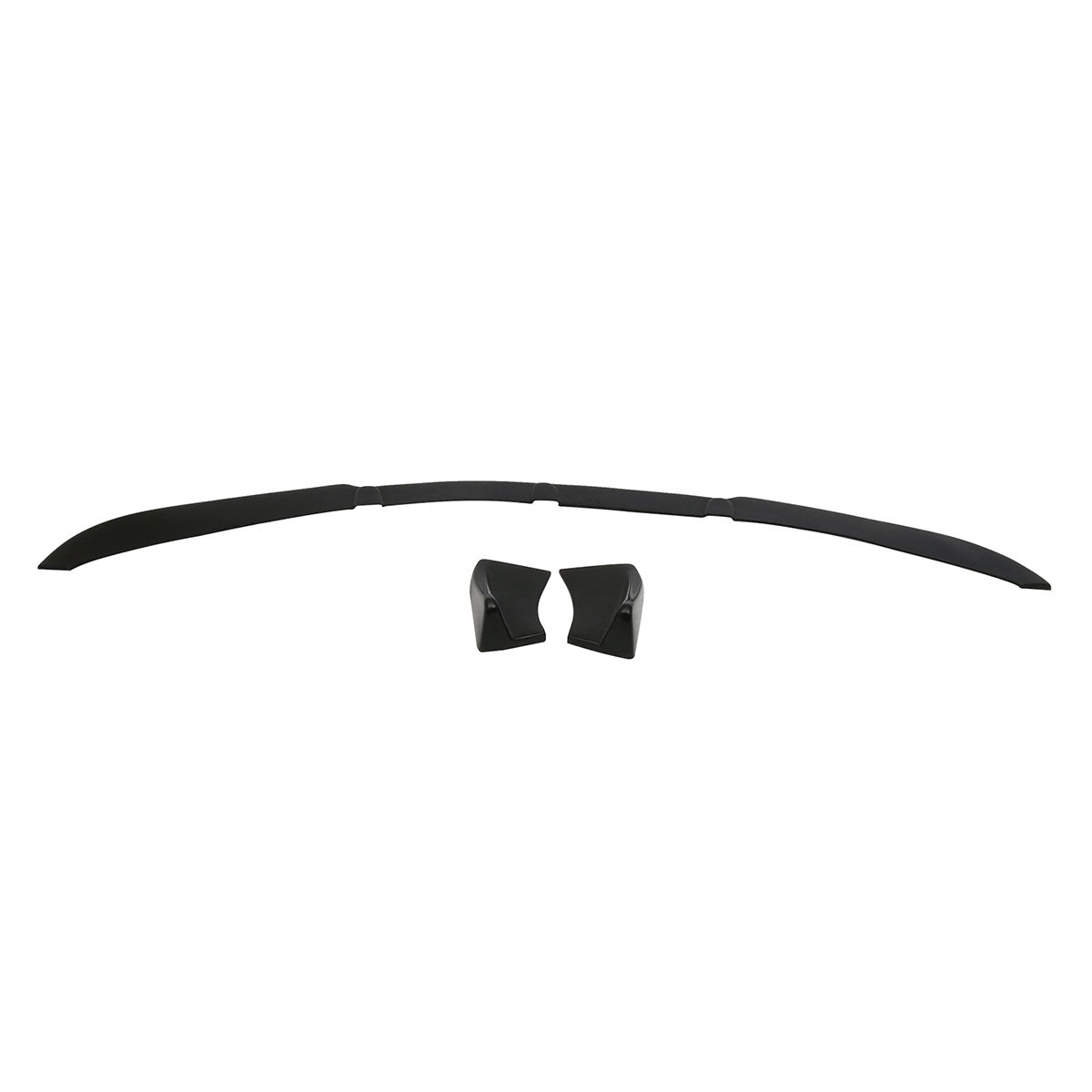 For Universal Black Front Bumper Lip Protector PU Spoiler Air Dam 3PC