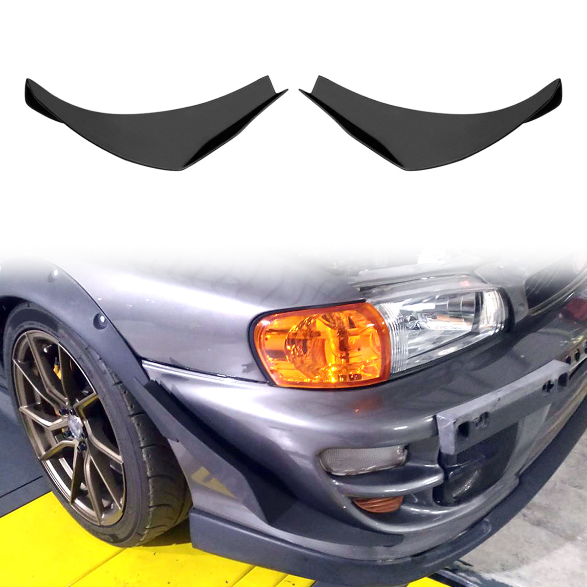 1997-2001 Subaru Impreza Front Lip Bumper Aprons Splitter PU MDA Style