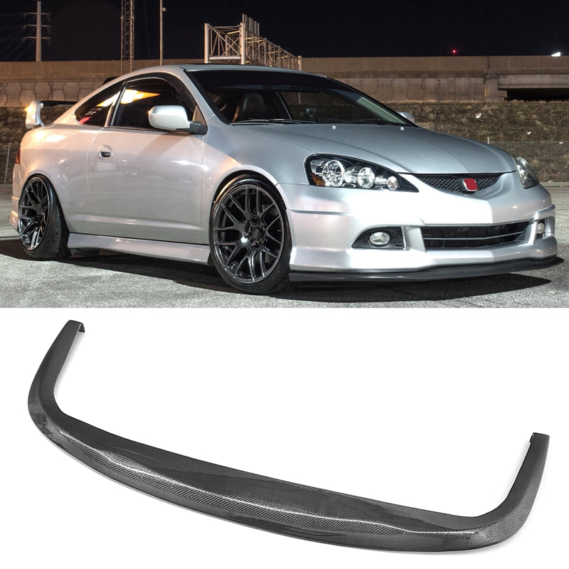 Fits Universal 1PC CS STI  Style Carbon Fiber Black Front Bumper Lip