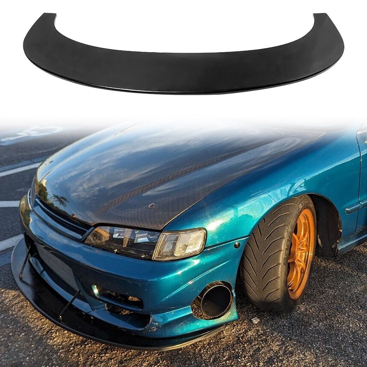 Universal Car 67" x 24" Front Bumper Lip Bottom Spoiler Splitter - PU