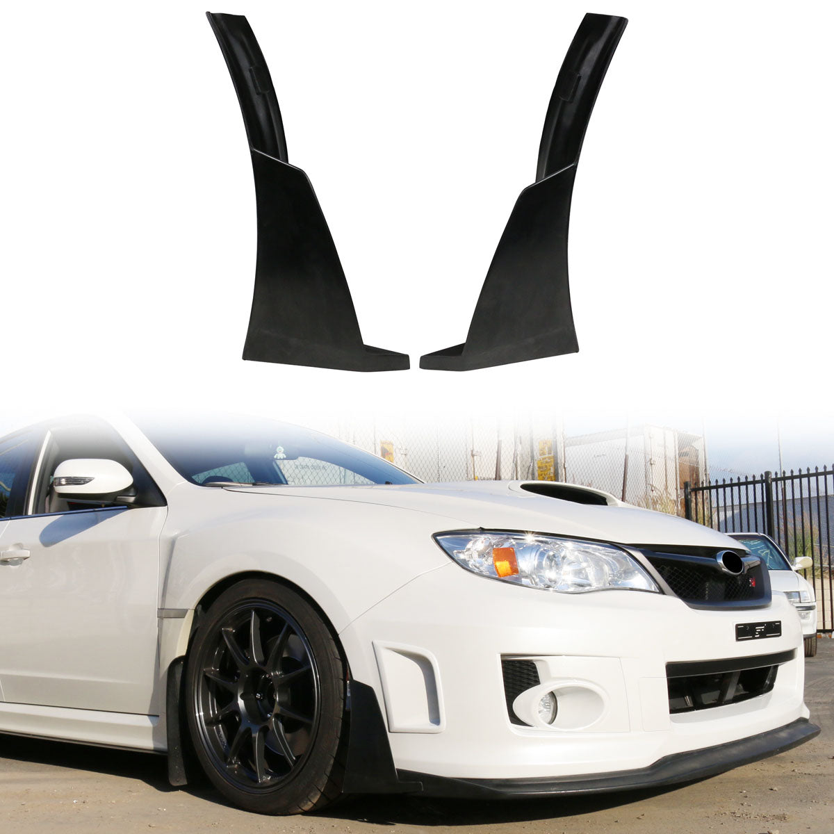 Universal Front Bumper Lip Splitters Winglets Canards PU