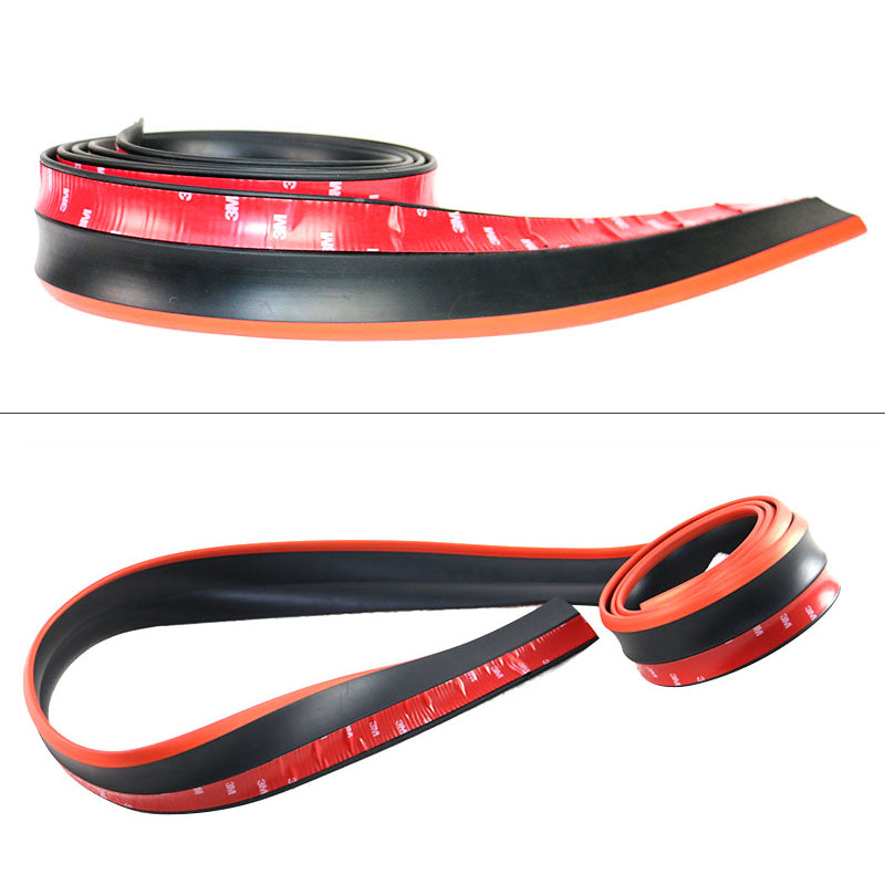 Universal 100" Inch Type 1 Front Bumper Lip Spoiler Black Red Trim