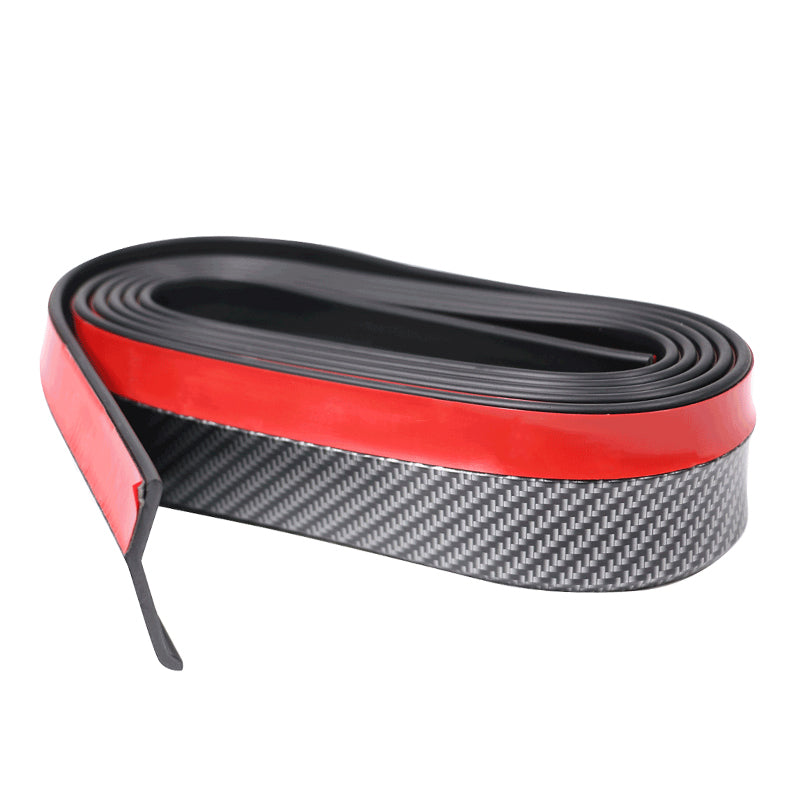 Universal Fitment Carbon Fiber Print CFL Front Bumper Chin Lip PVC