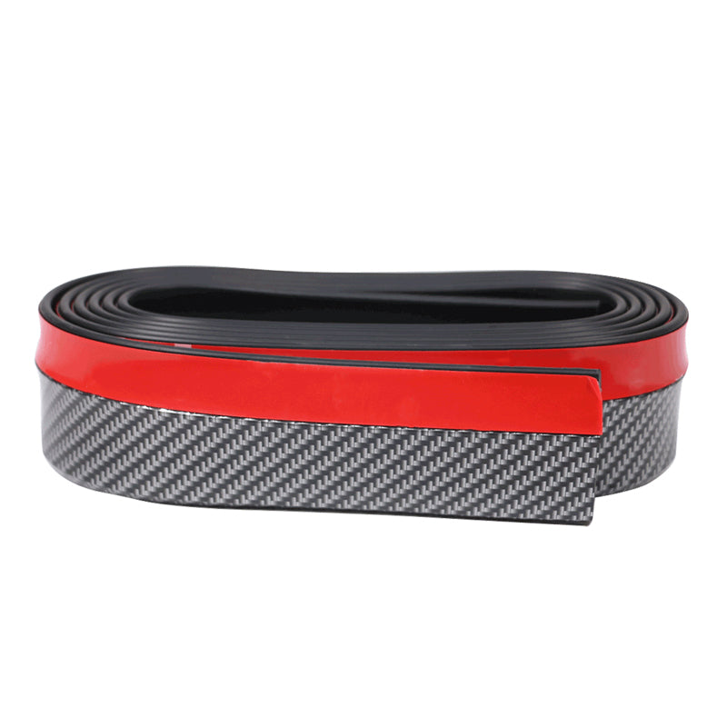 Universal Fitment Carbon Fiber Print CFL Front Bumper Chin Lip PVC