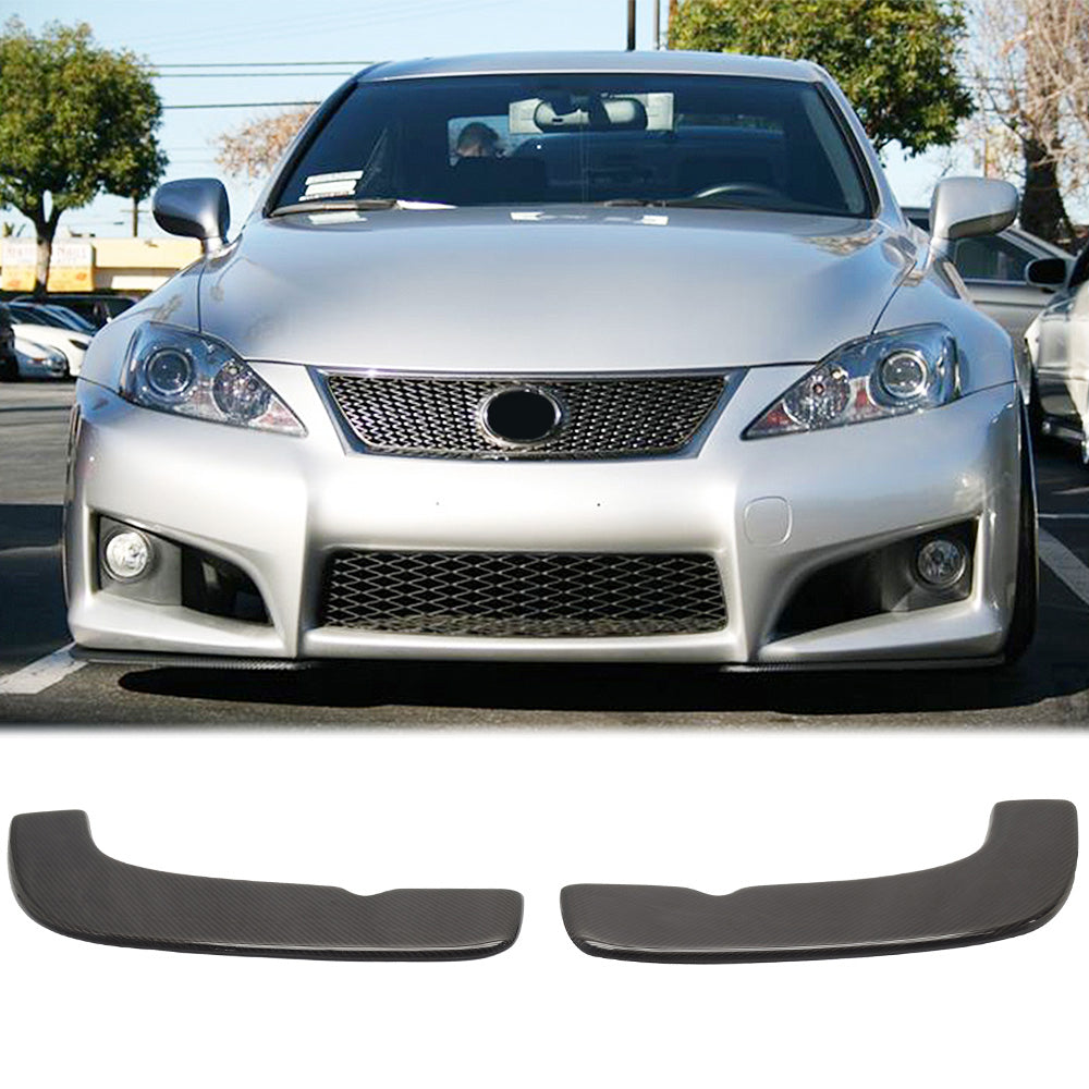 Universal Front Bumper Lip Splitter Carbon Fiber 2 Piece Set