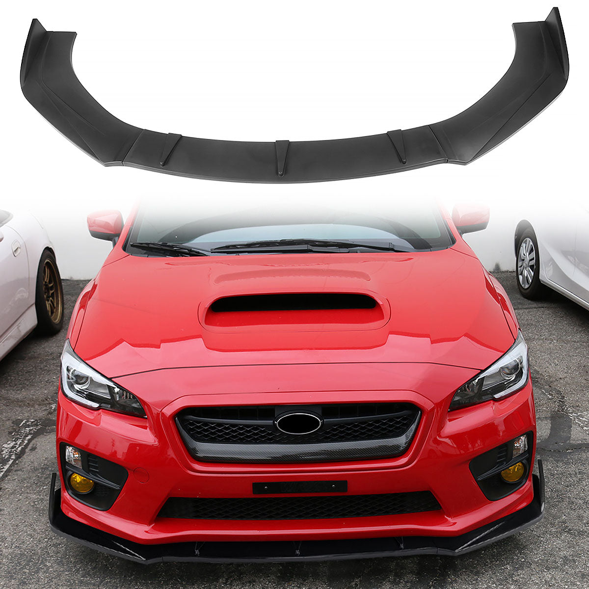 Universal Valance Front Bumper Lip Splitter Chin Spoiler 3PC PP