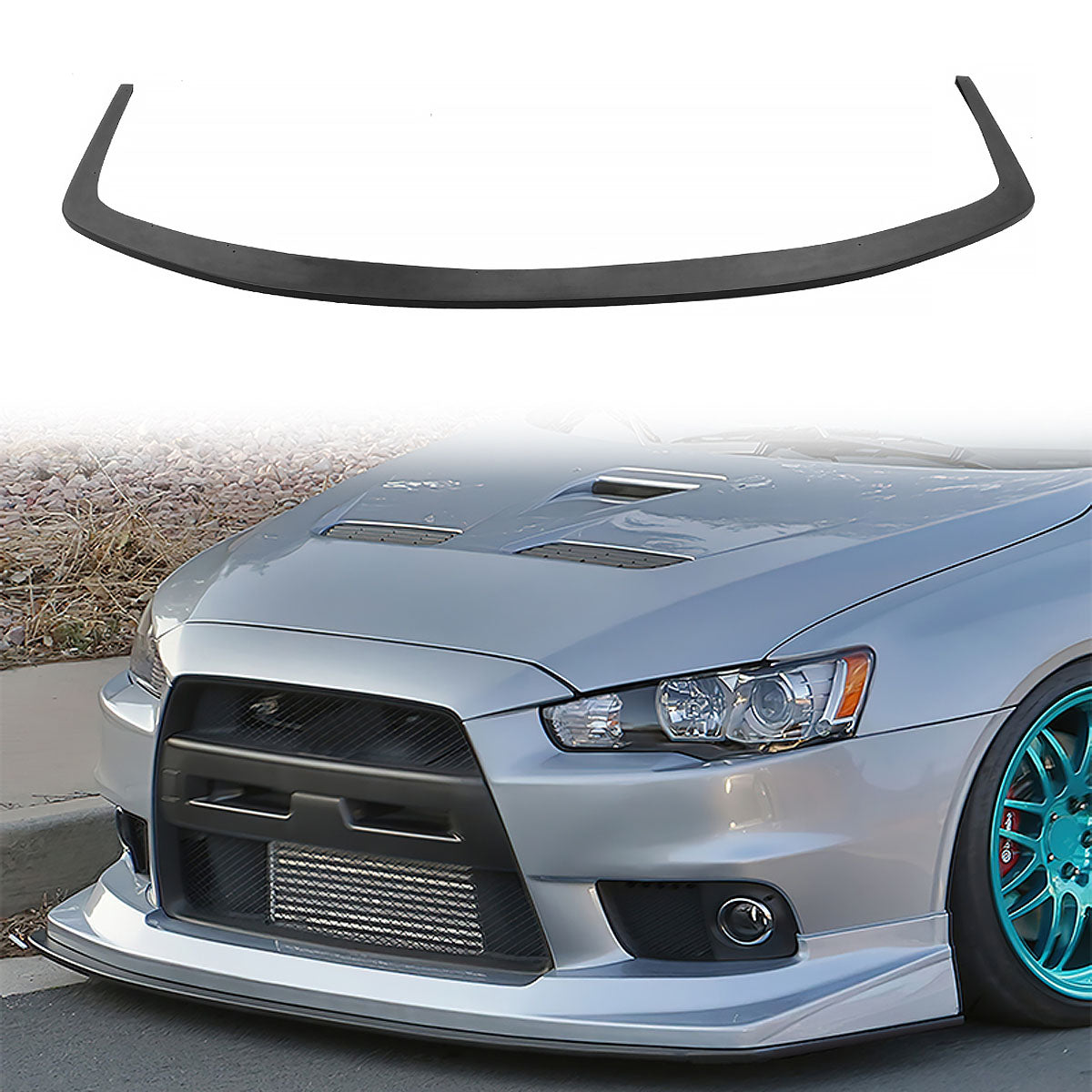 2008-2015 Mitsubishi Lancer EVO X 10 Front Splitter For VTX Voltex Lip
