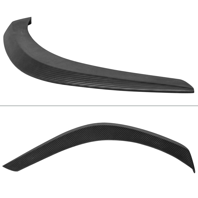 Universal 27x9" Carbon Fiber Print Front Rear Bumper Lip Splitter 2PCS