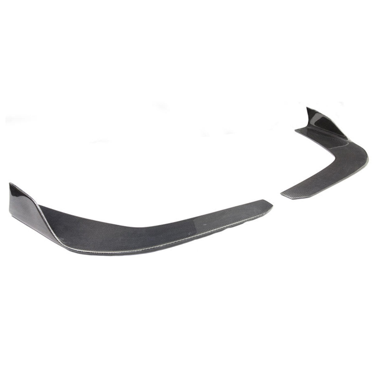 Universal Type 3 Front Bumper Lip Splitter Winglet Carbon Fiber