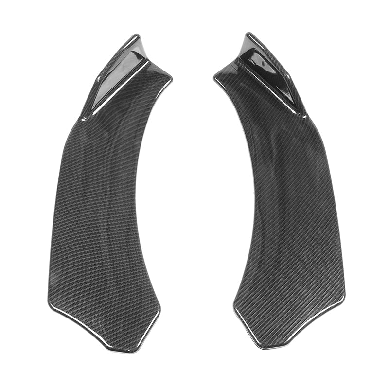 Universal 2PC Carbon Fiber Print Front Bumper Lip Splitter