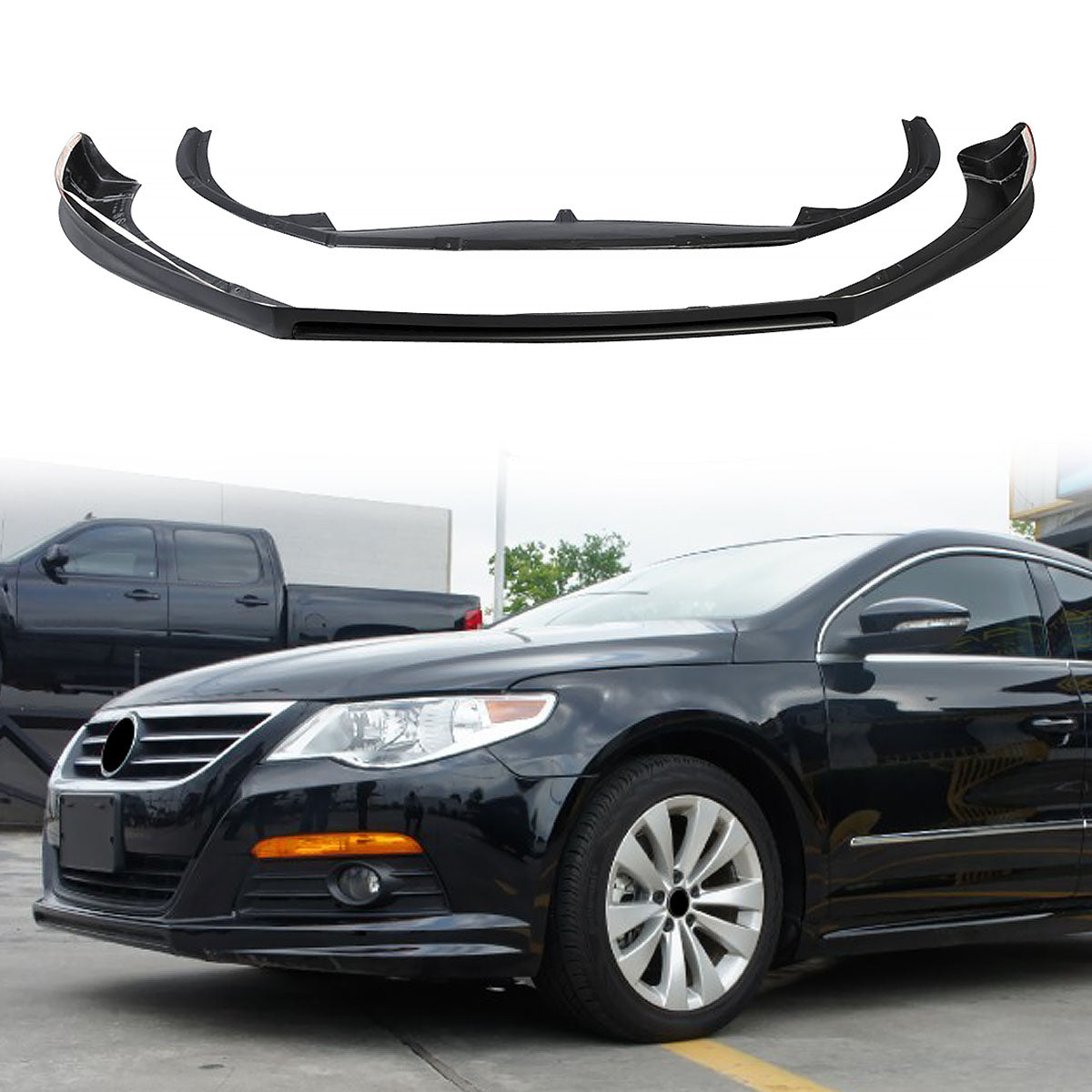 2008-2012 VW CC 4Dr Sedan Front Bumper Lip Spoiler Splitter PU