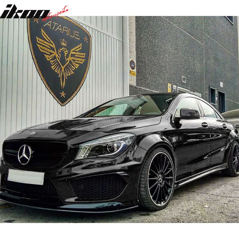 2014-2016 Mercedes-Benz CLA Class Front Lip Splitter PP & Blue Rods
