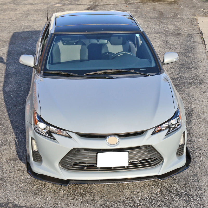 2014-2016 Scion TC V1 Style Front Bumper Lip Splitter Carbon Fiber