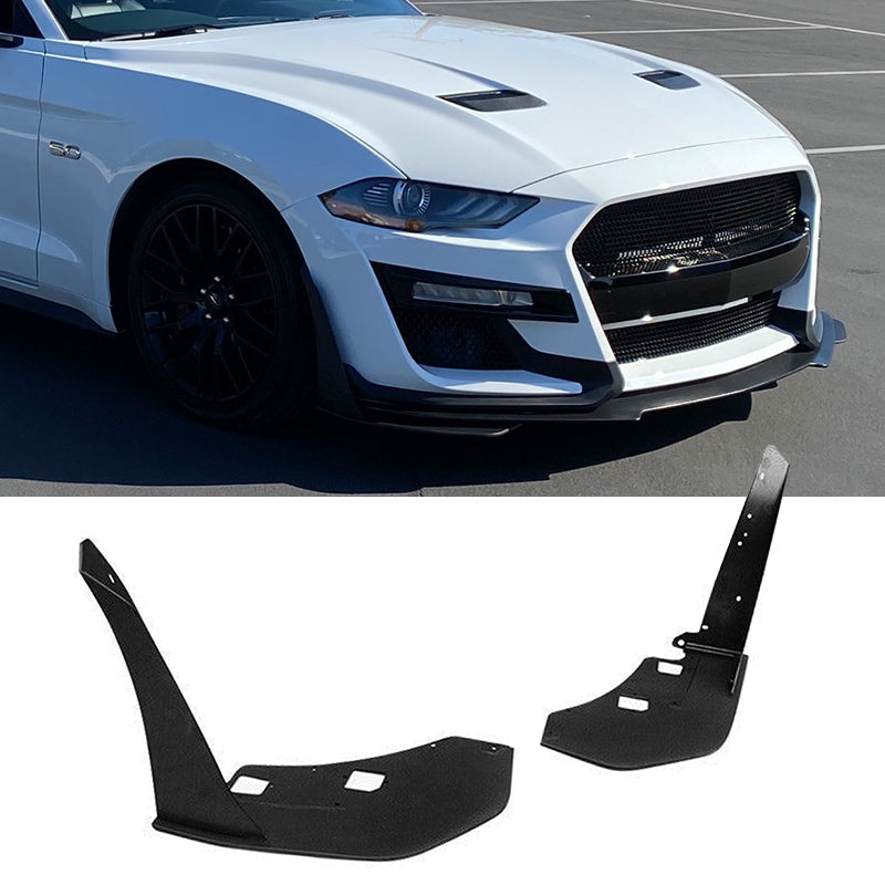 2015-2023 Ford Mustang GT500 Style 2PC Front Bumper Corner Winglets PP