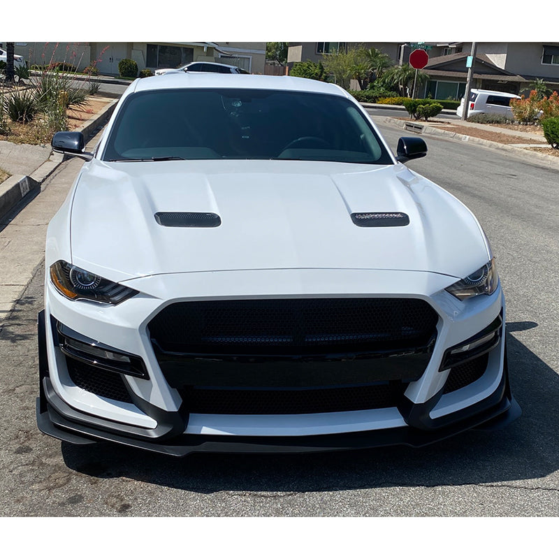 2015-2023 Ford Mustang GT500 Style 2PC Front Bumper Corner Winglets PP