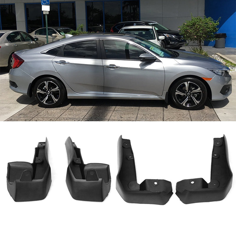 2016-2021 Honda Civic OE Style Unpainted Mud Guards Splash Flaps PP